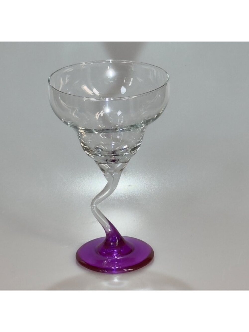 PartyLite Handmade Casa Glass Pitcher & Margarita Glass Set With Colorful Bases - Picture 14 of 16